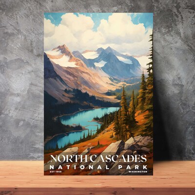 North Cascades National Park Poster, Travel Art, Office Poster, Home Decor | S6 - image3